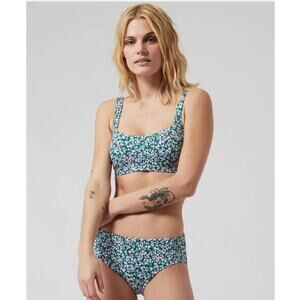 NWT Athleta Square Neck Bikini Top - 38 D/DD - camo flora gables - 38 D/DD